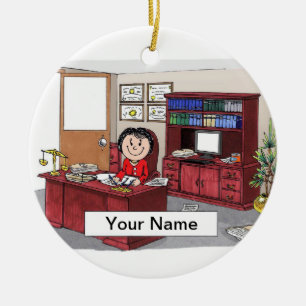 Lawyer - Female Ceramic Tree Decoration