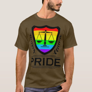 Lawyer Gay Pride Law School Paralegal Scales of T-Shirt
