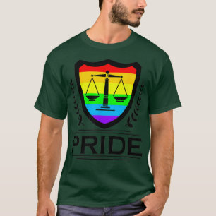 Lawyer Gay Pride Law School Paralegal Scales of T-Shirt