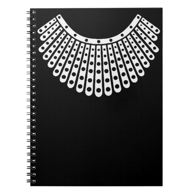 Lawyer gift, Dissent collar RBG Ruth Bader Notebook (Front)