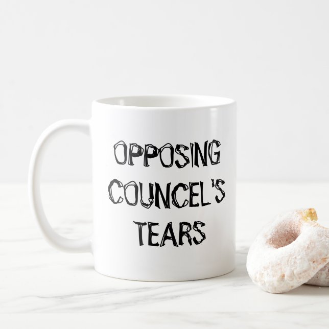 Lawyer Gift for lawyer Opposing councel's Tear Coffee Mug (With Donut)