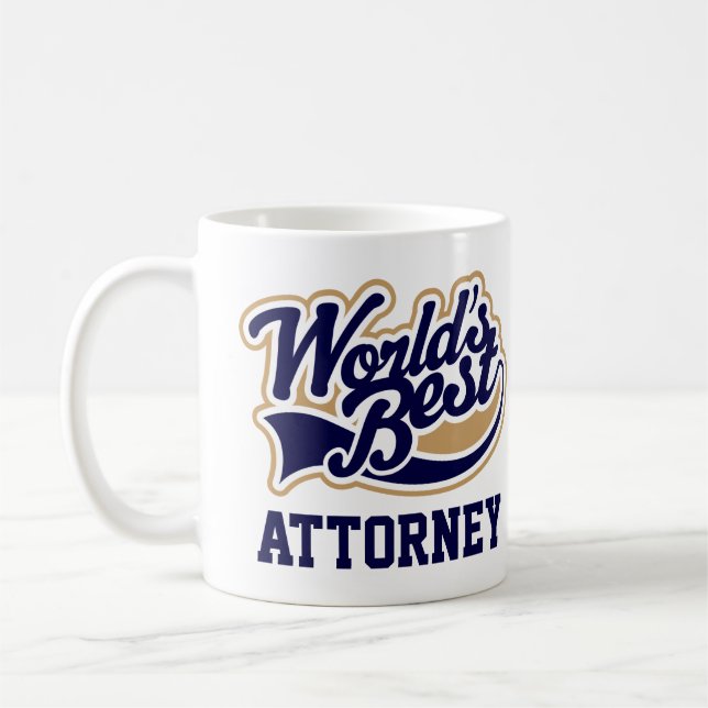 Lawyer Gift Worlds Best Attorney Coffee Mug (Left)