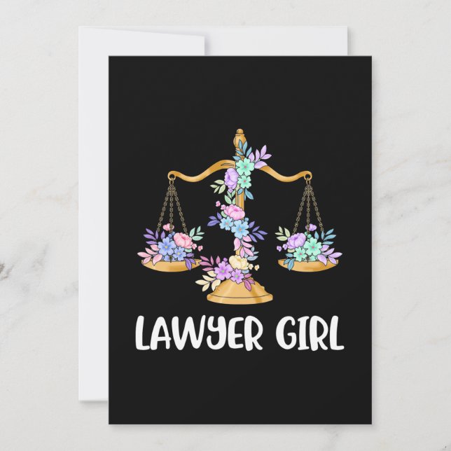 Lawyer Girl Invitation (Front)