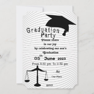 Lawyer Graduation  Invitation