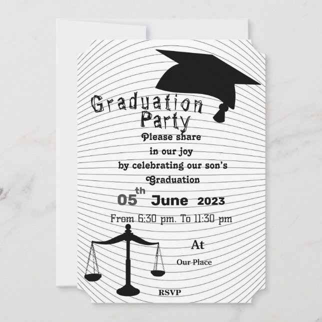 Lawyer Graduation  Invitation (Front)