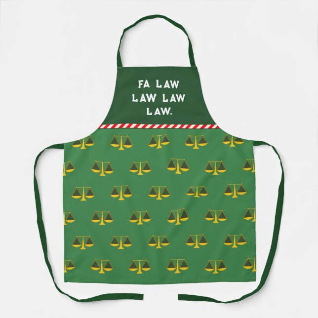 Lawyer Holiday Gift Adult Apron (Front)