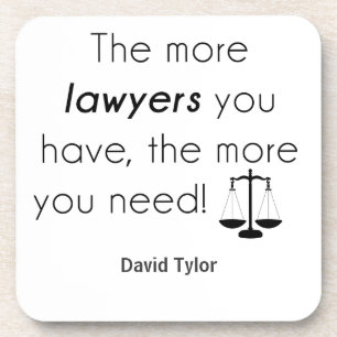 Lawyer humour coaster