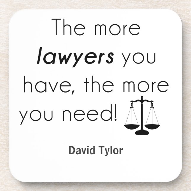 Lawyer humour coaster (Front)