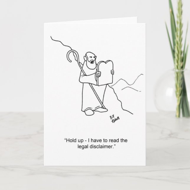 Lawyer Humour Greeting Card (Front)