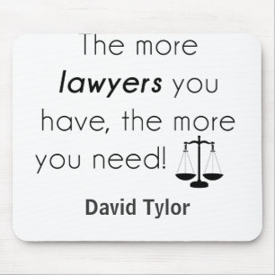 Lawyer humour mouse pad