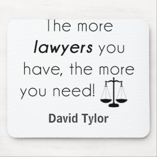 Lawyer humour mouse pad