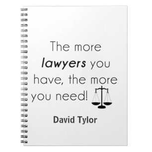 Lawyer humour spiral notebook