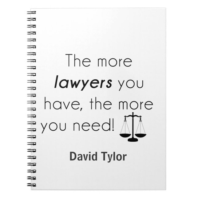Lawyer humour spiral notebook (Front)