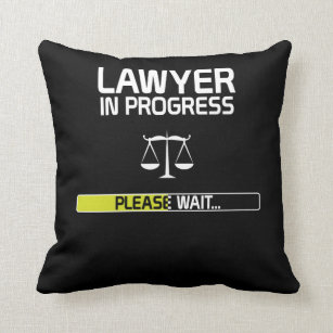 Lawyer In Progress Funny Law School Student Cushion