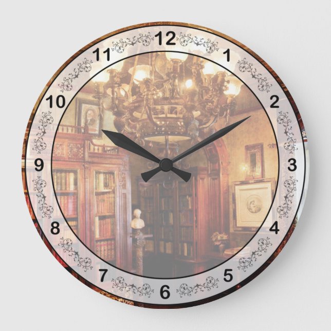 Lawyer - In the Library Large Clock (Front)