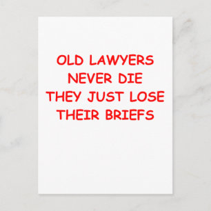 lawyer joke postcard