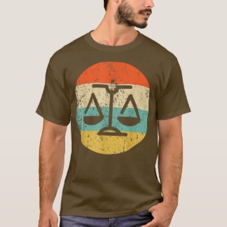 Lawyer Judge Retro Scale of Justice T-Shirt