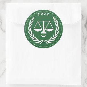 Lawyer Law School Classic Round Sticker
