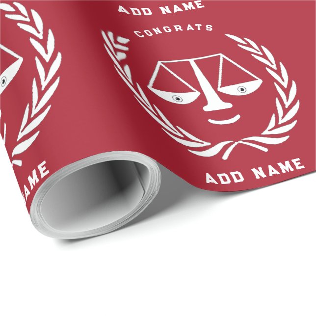 Lawyer Law School Grad Gift Wrapping Paper (Roll Corner)
