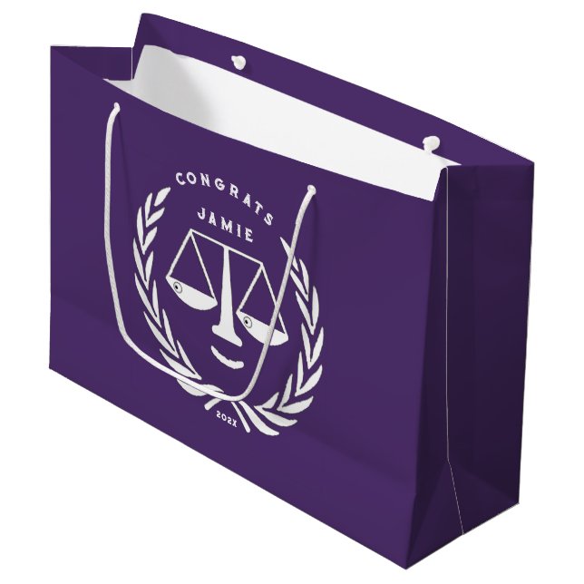 Lawyer Law School Grad Large Gift Bag (Front Angled)
