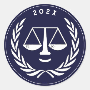 Lawyer Law School Graduation Classic Round Sticker