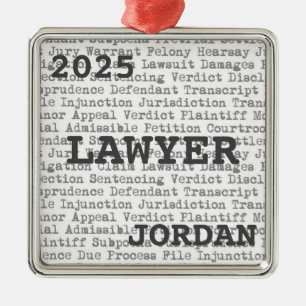 Lawyer Legal Terminology CUSTOM Metal Tree Decoration