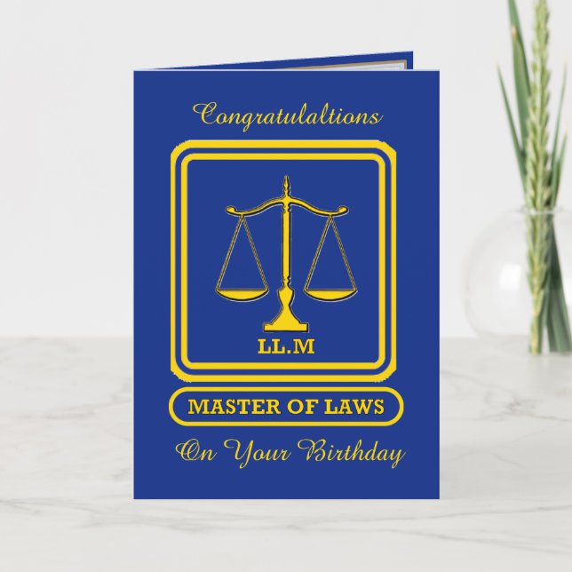 Lawyer LL.M Birthday Card (Front)