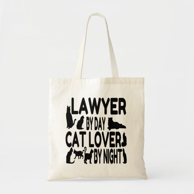 Lawyer Loves Cats Tote Bag (Front)