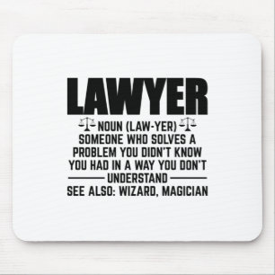 Lawyer Magician Law Attorney Jura Student Gifts Mouse Pad