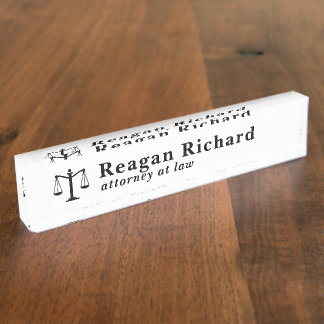 Lawyer nameplate