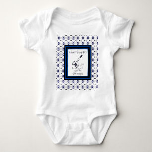 Lawyer Navy Blue Black White Gavel Baby Bodysuits