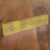 Lawyer office elegant faux gold foil purple scale