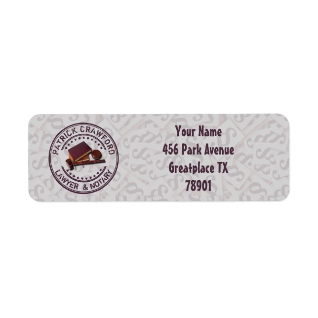 Lawyer Or Notary Office With Judge Hammer And Name (Front)