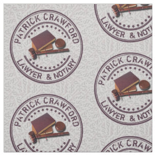 Lawyer Or Notary Office With Judge Hammer And Name Fabric