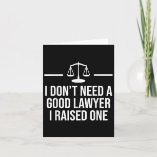 Lawyer Parent Dad Mom Law School Graduation Thank You Card