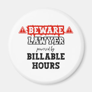Lawyer Powered By Billable Hours   Funny Attorney Magnet