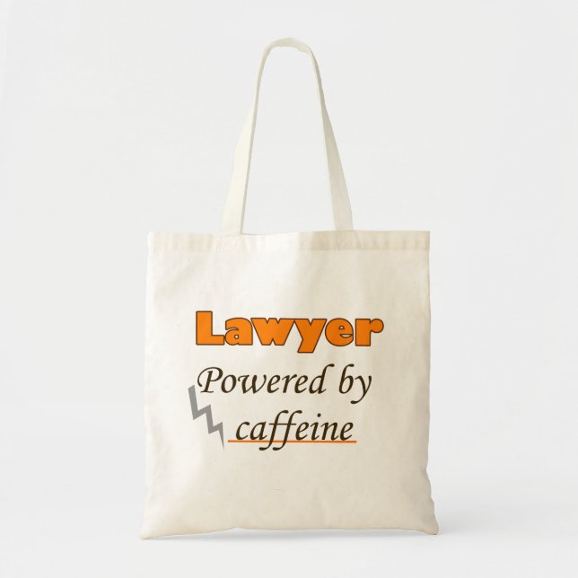 Lawyer Powered by caffeine Tote Bag (Front)