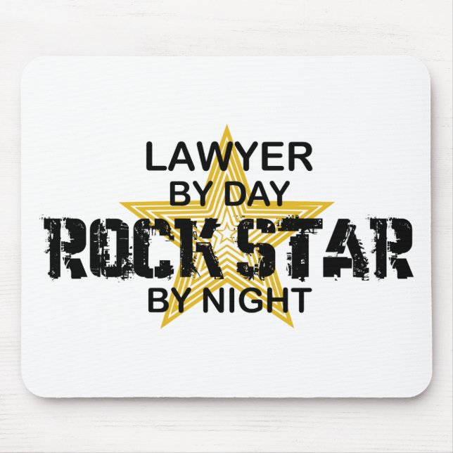 Lawyer Rock Star by Night Mouse Pad (Front)