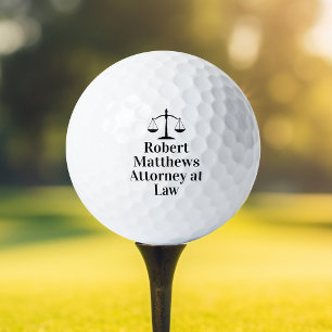 Lawyer Scales of Justice Custom Law Office Golf Balls