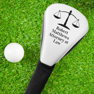 Lawyer Scales of Justice Custom Law Office Golf Head Cover