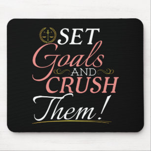 Lawyer Scales of Justice - Set Goals Crush Them Mouse Pad