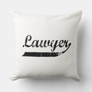 Lawyer typography cushion