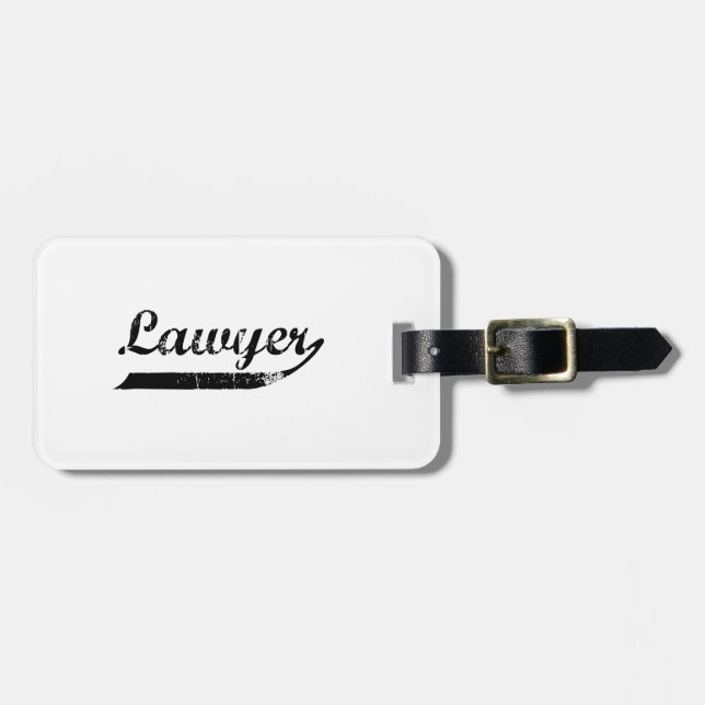 Lawyer typography luggage tag (Front Horizontal)