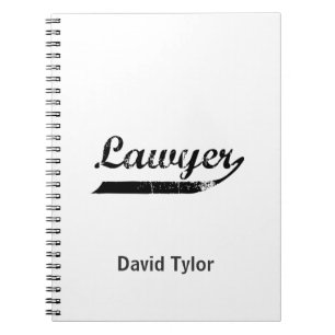 Lawyer typography notebook