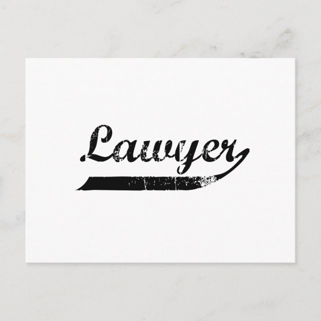 Lawyer typography postcard (Front)