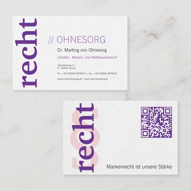 Lawyer With Business Card (Front/Back)