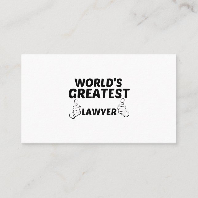LAWYER WORLDS GREATEST CALLING CARD (Front)