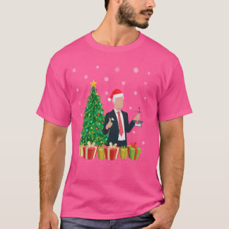 Lawyer Xmas Tree Lighting Santa Hat Lawyer Christm T-Shirt