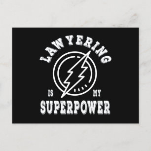 Lawyering is my superpower postcard
