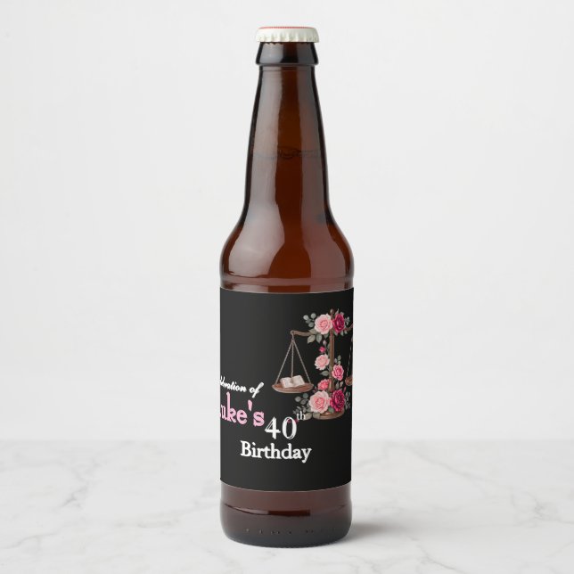 Lawyer's Birthday Beer Bottle Label (Front)
